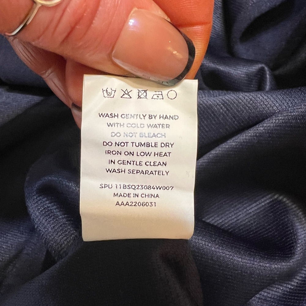 BloomChic Navy Coat with Silver Accents - Picture 5 of 5